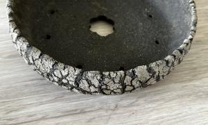 Rond- Gris craquelé