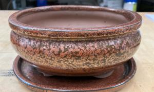 Ovale marron émaillé 150