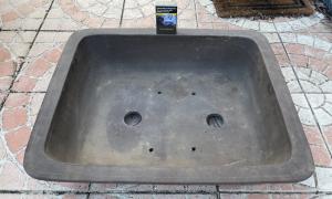 Grand pot rectangle marron